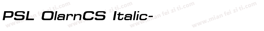 PSL OlarnCS Italic字体转换